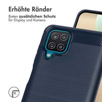 imoshion Brushed Back Cover Samsung Galaxy A12 - Dunkelblau