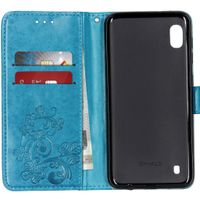 Kleeblumen Klapphülle Türkis Samsung Galaxy A10