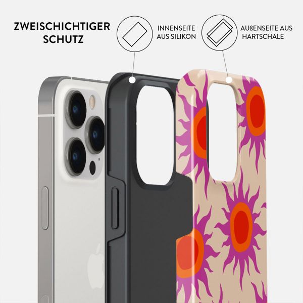 Burga Tough Back Cover für das Apple iPhone 14 Pro - Sunset Glow