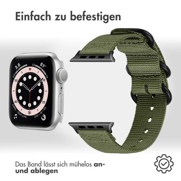 imoshion Nylonarmband für das Apple Watch Series 1-9 / SE - 38/40/41 mm / Series 10 - 42 mm - Hellgrün