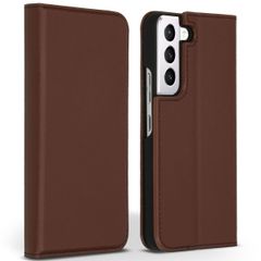 Accezz Premium Leather Slim Klapphülle Samsung Galaxy S22 Plus - Braun