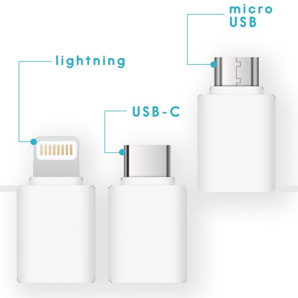 imoshion 3-in-1 Ventilator für Smartphones Lightning, USB-C & Micro-USB - Weiß