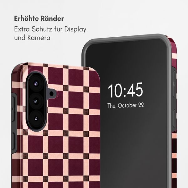 Selencia Vivid Back Cover Samsung Galaxy A57 (5G) - Check This Burgundy