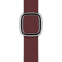 Apple Leather Band Modern Buckle für das  Apple Watch Series 1 t/m 9 / SE (38/40/41 mm) | Series 10 / 11 (42 mm) - Größe L - Garnet