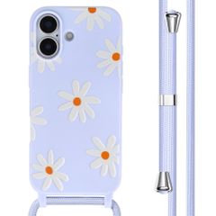 imoshion SilikonHülle design mit Band Apple iPhone 17 - Lila Flower Distance
