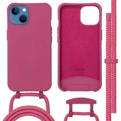 imoshion Color Backcover mit abnehmbarem Handykette und MagSafe Apple iPhone 13 - Raspberry