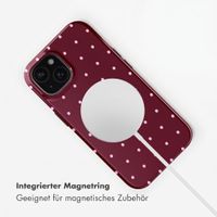Selencia Vivid Rückabdeckung mit MagSafe Apple iPhone 15 - Happy Dots Burgundy