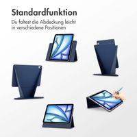 Accezz High Stand tablet case Apple iPad Air 11 Zoll (2025) M3 / (2024) M2 / Air 5 (2022) / Air 4 (2020) - Dunkelblau