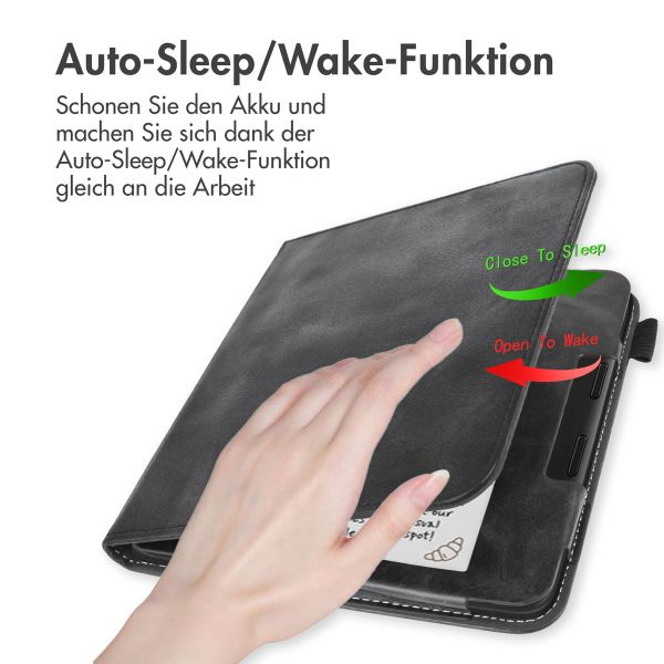 imoshion Klapphülle Sleepcover mit strap und stand für das Kobo Libra Colour - Schwarz