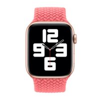 Apple Geflochtenes Solo Loop für  Apple Watch Series 1 - 9 / SE (38/40/41 mm) | Series 10 / 11 (42 mm) - Größe 8 - Pink Punch