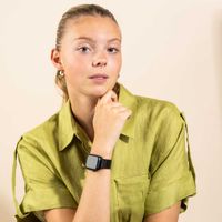 Selencia Drachenarmband aus Stahl für das  Apple Watch Series 1 t/m 11 / SE / Ultra (44/45/46/49 mm) - Schwarz