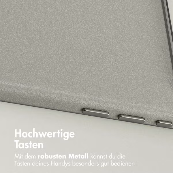 Accezz MagSafe Leather Backcover Apple iPhone Air - Light Grey