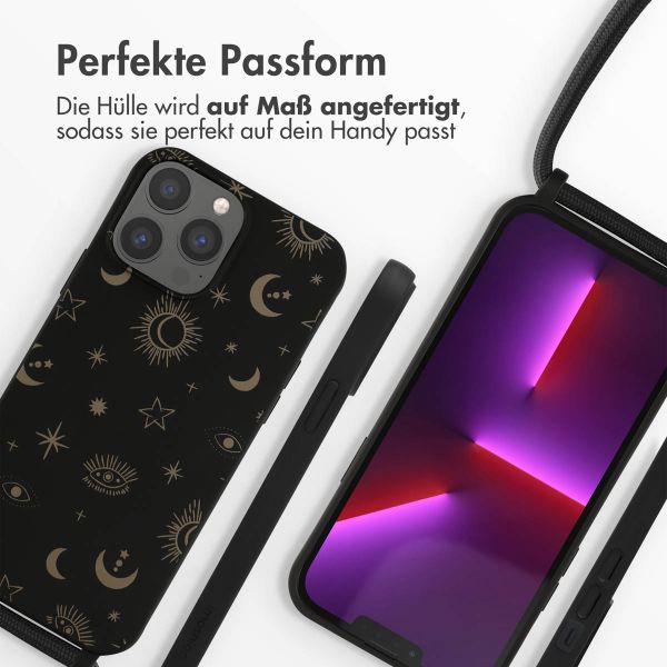 imoshion Silikonhülle design mit Band für das iPhone 13 Pro Max - Sky Black