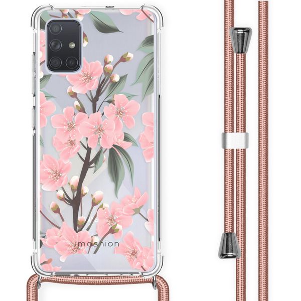 imoshion Design Hülle mit Band für das Samsung Galaxy A71 - Cherry Blossom