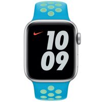 Apple Nike Sport Armband für das  Apple Watch Series 1 t/m 9 / SE (38/40/41 mm) | Series 10 / 11 (42 mm) - Chlorine Blue/Green Glow