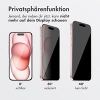 Accezz Sichtschutz-Schutzglas mit Applikator Apple iPhone 16 / 15