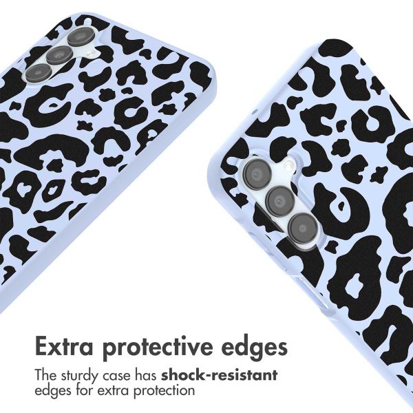 imoshion SilikonHülle design mit Band Samsung Galaxy A15 (5G/4G) - Animal Lila