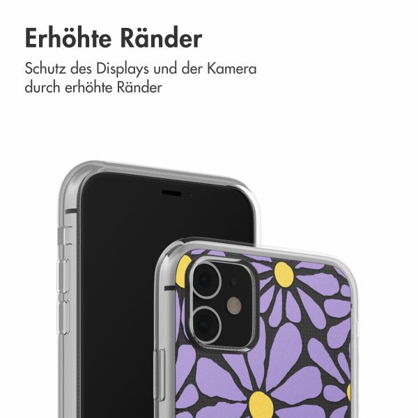 imoshion  Design Hülle für das iPhone 11 - Tropical Violet Flowers Connect