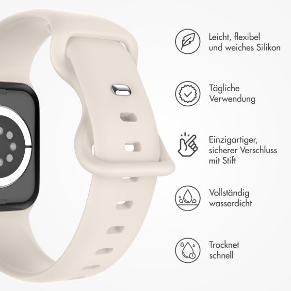 imoshion Silikonband⁺ für die Apple Watch Series 1 bis 9 / SE (38/40/41 mm) | Series 10 (42 mm) - Polarstern - Größe S/M