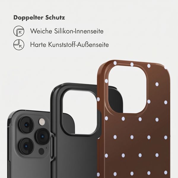Selencia Vivid Back Cover Apple iPhone 14 Pro - Happy Dots Chocolate