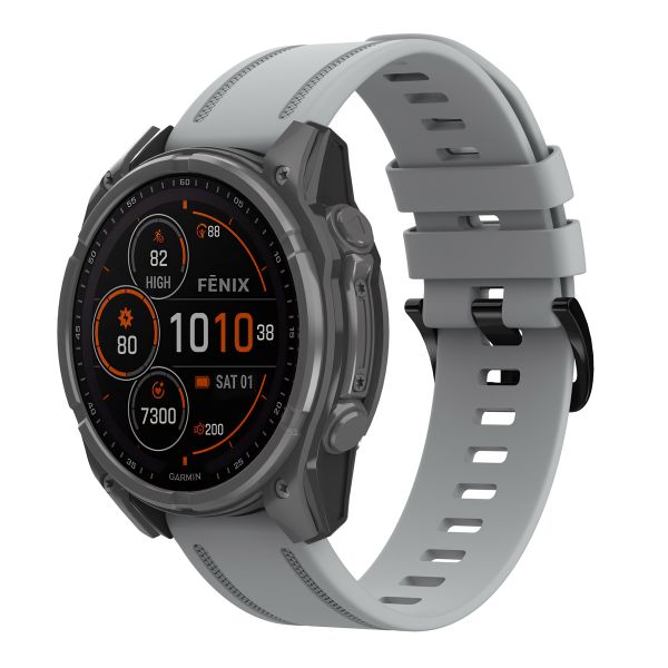 imoshion QuickFit® Line Silikonarmband für die Garmin Watch | 20 mm Anschluss - Grau