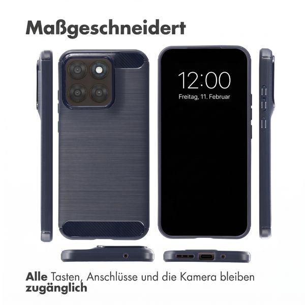 imoshion Brushed Back Cover Motorola Moto G77 - Dunkelblau