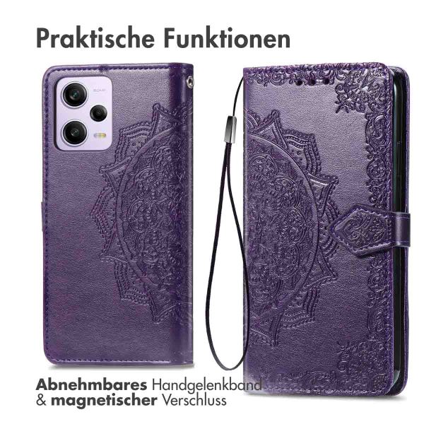 imoshion Mandala Klapphülle Xiaomi Redmi Note 12 Pro Plus - Violett