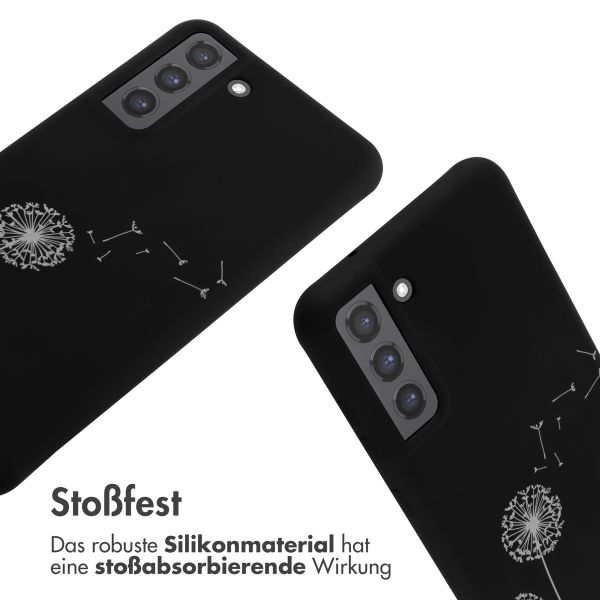 imoshion SilikonHülle design mit Band Samsung Galaxy S21 FE - Dandelion Black