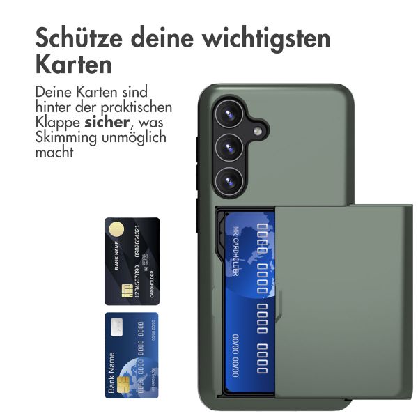 imoshion Backcover mit Kartenfach für das Samsung Galaxy S24 - Dunkelgrün