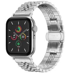 Selencia Jubilee-Edelstahlarmband für Apple Watch Series 1 t/m 11 / SE / Ultra (44/45/46/49 mm) - Silber