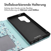 imoshion Design Klapphülle Samsung Galaxy S24 Ultra - Blue Flowers