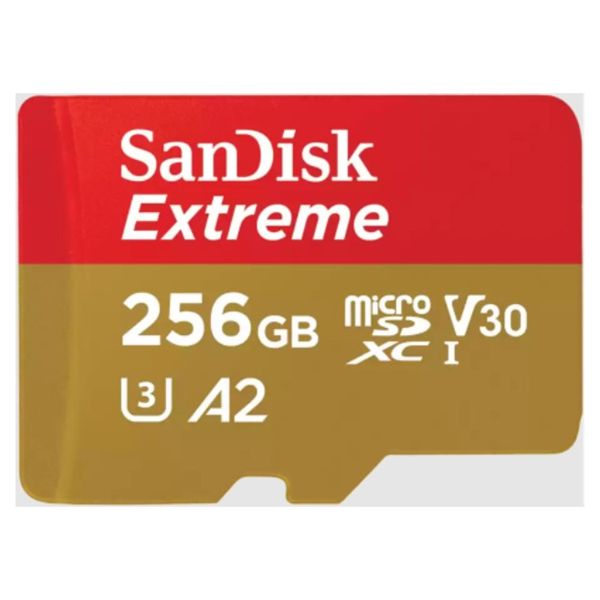 SanDisk microSD Extreme - 256GB - Inklusive RescuePro Deluxe - UHS-I/U3/Full HD/4K UHD