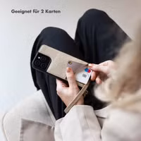 Selencia Nova HandyHülle mit Kordel und Kartenhalter Samsung Galaxy S24 Plus / S25 Plus - Beige