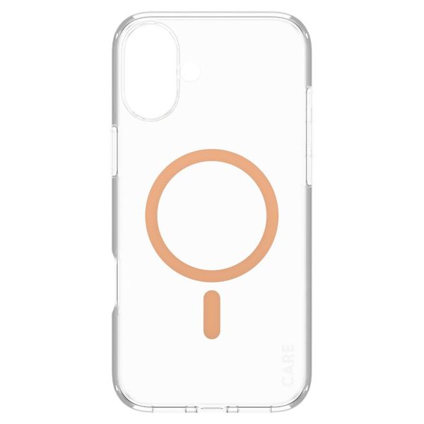 CARE by PanzerGlass Urban Combat Case MagSafe für das iPhone 16 Plus - Transparent / Peach