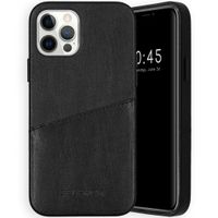 Selencia Vayu Veganes Leder-Backcover Apple iPhone 12 (Pro) - Schwarz