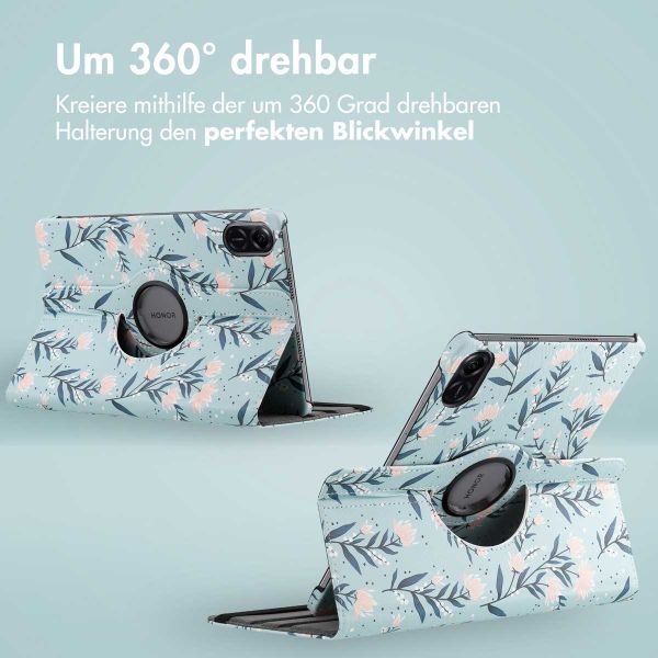 imoshion 360° drehbare Design Klapphülle für das Honor Pad X9 - Flowers