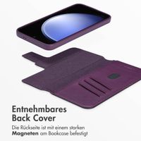 Accezz 2-in-1 Klapphülle aus Leder mit MagSafe Samsung Galaxy S23 FE - Heath Purple