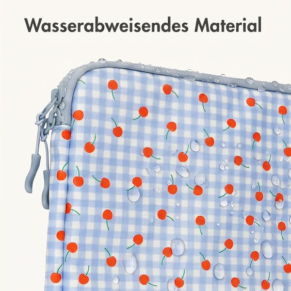 imoshion Design Laptop Hülle 13-14 Zoll - Laptop Sleeve - Cherry Check