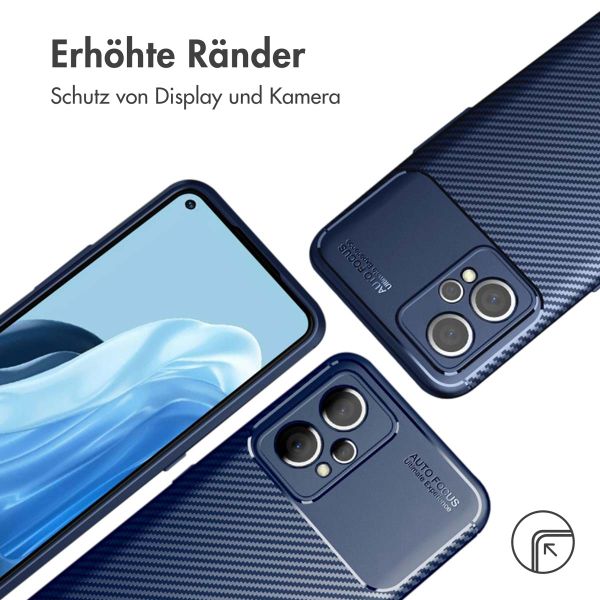 imoshion Carbon-Hülle für das Realme 9 Pro Plus - Blau