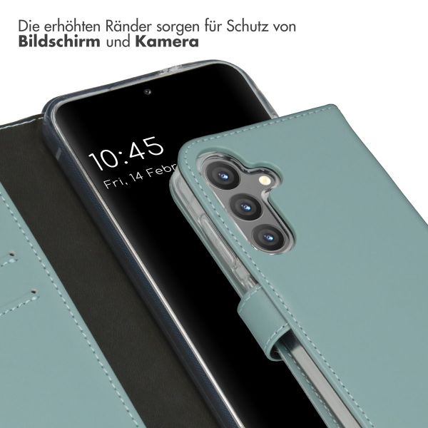 Selencia Echtleder Klapphülle für das Samsung Galaxy S24 - Air Blue