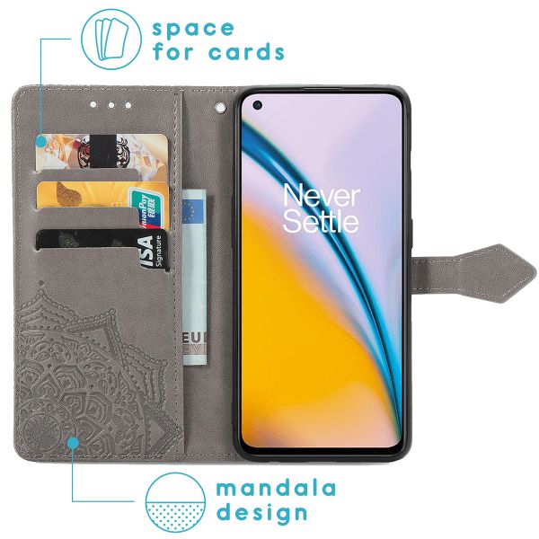 imoshion Mandala Klapphülle für das OnePlus Nord 2 - Grau