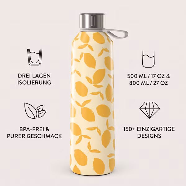 Burga Water Bottle - 500 ml - Lemon Tart