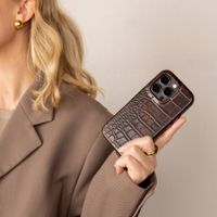 Selencia Croco Backcover mit MagSafe Apple iPhone 16 - Choco Brown