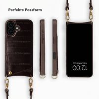Selencia Nova Echtleder Backcover mit Kartenhalter Apple iPhone 17 - Dark Chocolate