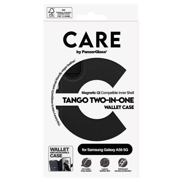 CARE by PanzerGlass Tango 2 in 1 Wallet Case MagSafe Samsung Galaxy A56 - Schwarz