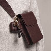 Selencia Avani ﻿Schlangen-Handytasche Crossbody - Dunkelrot