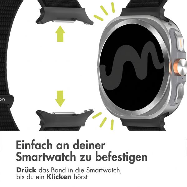 imoshion Nylonarmband für Samsung Galaxy Watch Ultra (2024/2025) - Schwarz