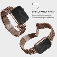 Burga Edelstahlarmband für das Apple Watch Series 1 bis 9 / SE (38/40/41 mm) | Series 10 (42 mm) - Chic Royal - Rose Gold