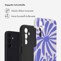 Selencia Vivid Back Cover Samsung Galaxy A15 (5G/4G) - Modern Bloom Sapphire Blue