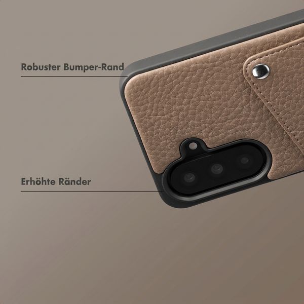 Selencia Riva Back Cover mit Kartenfach Samsung Galaxy A37 (5G) - Mocha Brown